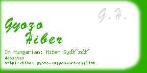 gyozo hiber business card